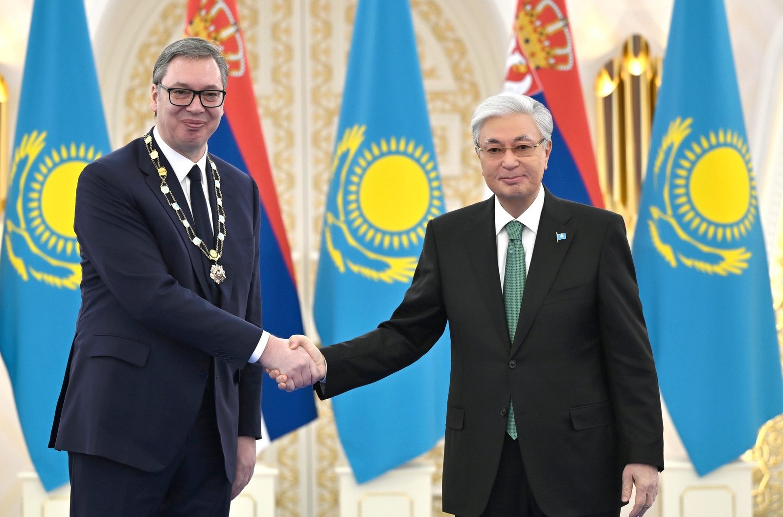 President Tokayev Honors Serbian President Aleksandar Vučić With Kazakhstan’s Highest State Award